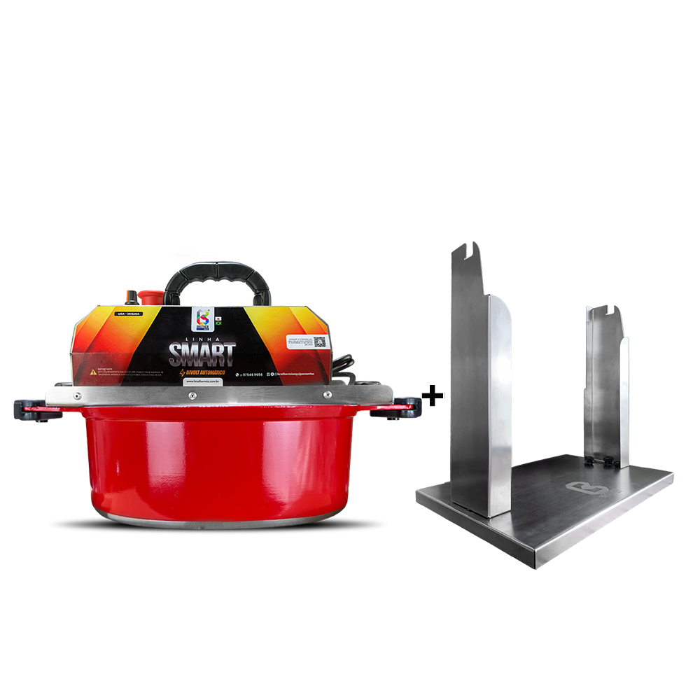 COMBO PANELA MISTURADORA SMART 36CM + SUPORTE VIRADOR 5 EM 1 - A