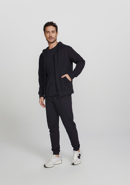 HERING JAQUETA MOLETOM MASCULINA COM CAPUZ MELEVALOGO