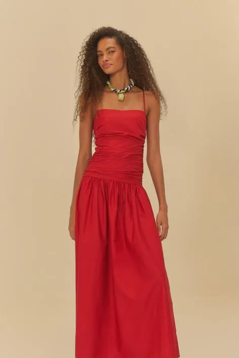Fantasic Dolly ワンピース レッド FARM VESTIDO FRANZIDO ROLOTE VERMELHO MELANCIA - MELEVALOGO
