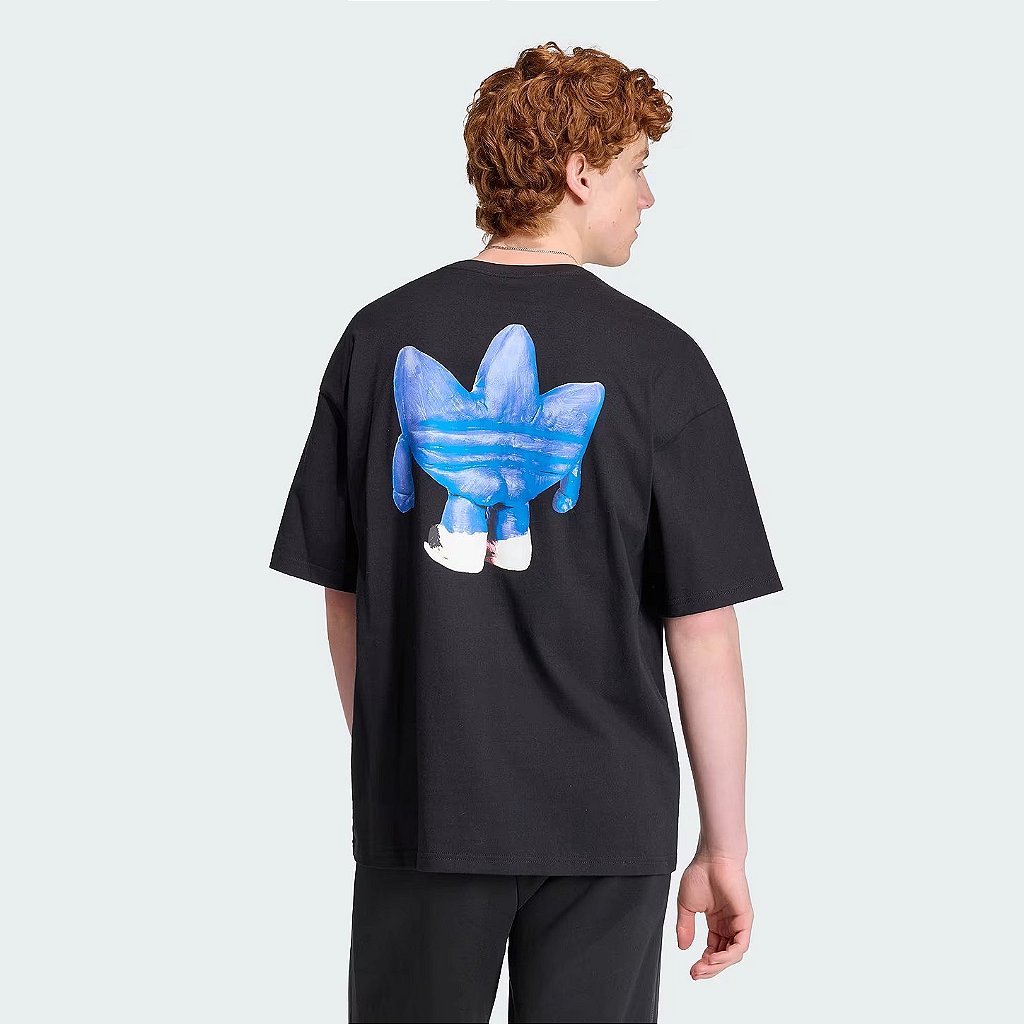 グッズ ADIDAS ORIGINALS CAMISETA CLAY TREFOIL BLACK - MELEVALOGO