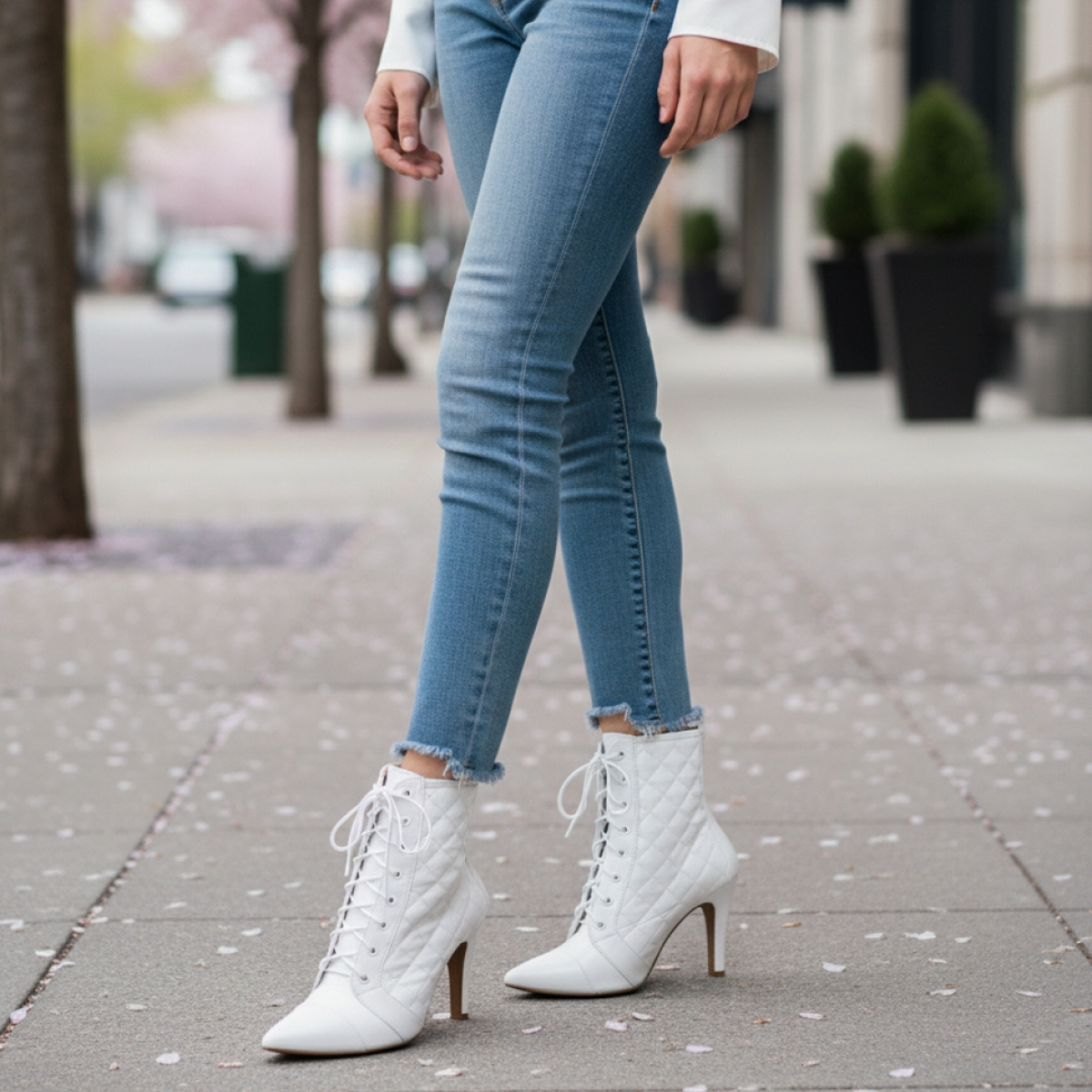 A Bota Feminina da marca Torricella foi desenvolvida para mulheres que buscam alta qualidade e sofisticação. Com um design moderno que destaca o elegante acabamento texturizado em matelassê, bico fino e fechamento por amarração.