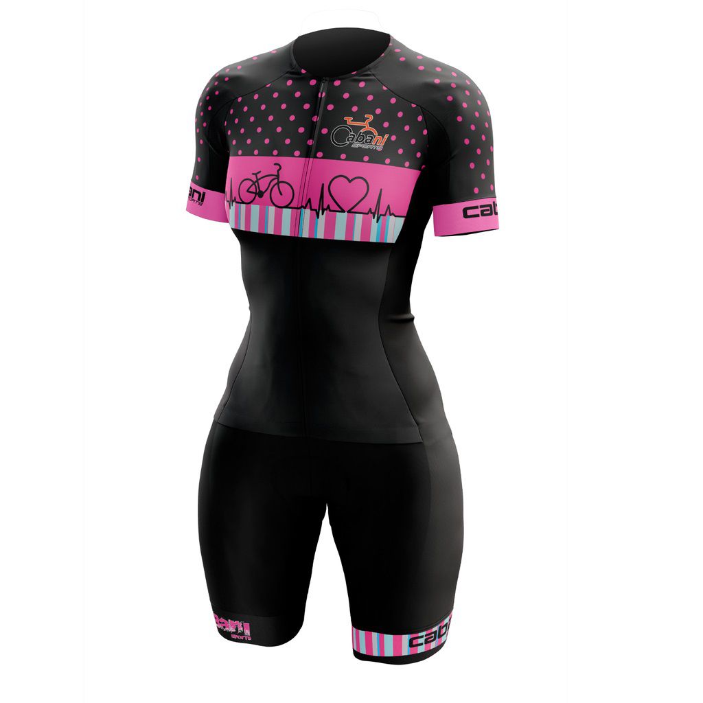 Macaquinho Roupa Feminina Ciclismo Bicicleta Cabani Heart Mc