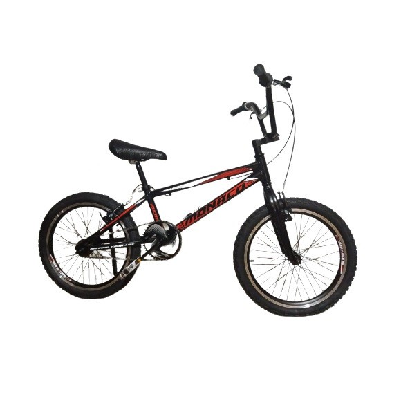 Bicicleta Infantil Aro 20 Monaco Ride Bmx Alum Pto/Vermelho - Loja