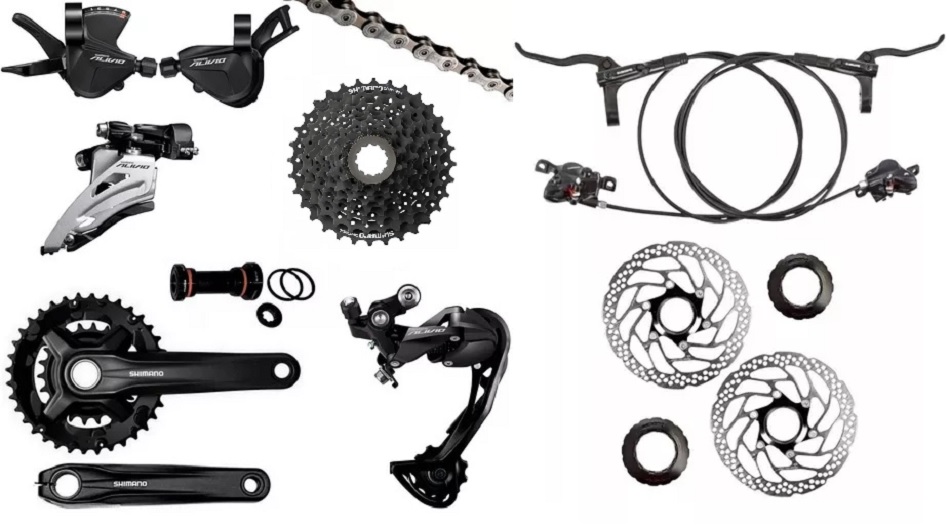 SHIMANO　WILD RESPONSE セット Kit Transmissão Shimano Alivio Completo Com Freio Hid. 2x9v - Loja