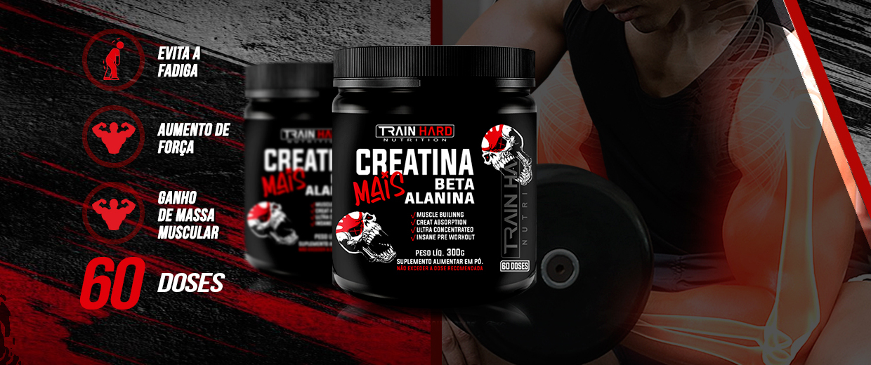Creatina mais Beta Alanina Train Hard Nutrition