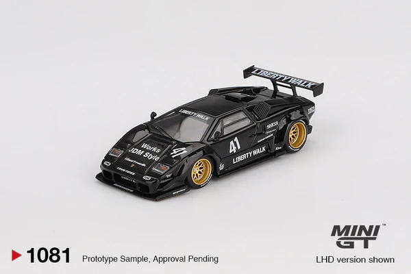 Lamborghini Countach LB-WORKS Black Mini GT 1:64 - Nº 1081 | LD