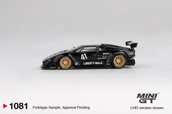 Lamborghini Countach LB-WORKS Black Mini GT 1:64 - Nº 1081 | LD