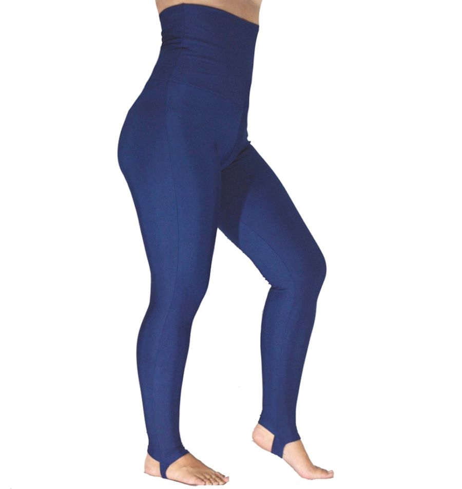 Calça Legging Modeladora Cós Extra Alto de Algodão Azul Marinho - LudiK Moda