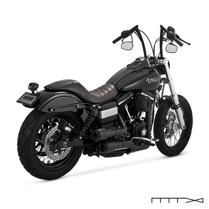 Escapamento Vance & Hines Hi-Output Grenades - Preto - Dyna 2006