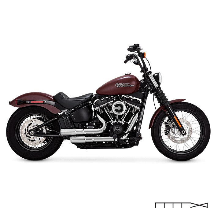 Escapamento Vance & Hines Mini Grenades - Cromado - Softail 2018