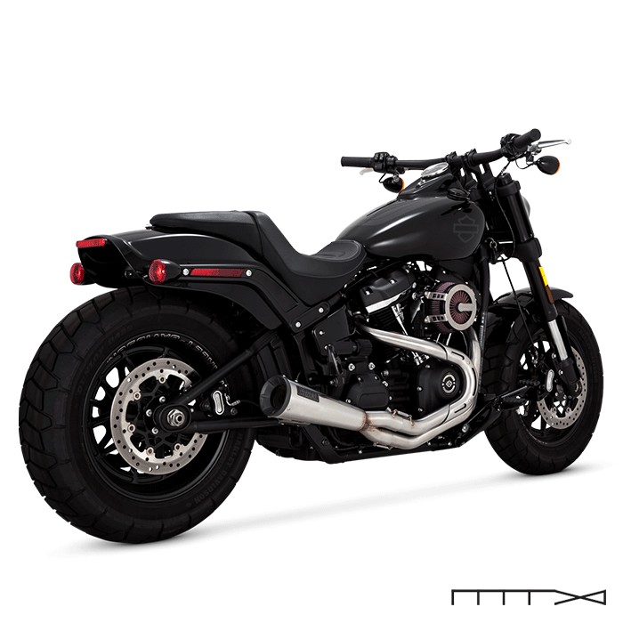 Escapamento Vance & Hines Upsweep 2 into 1 - Stainless - Softail