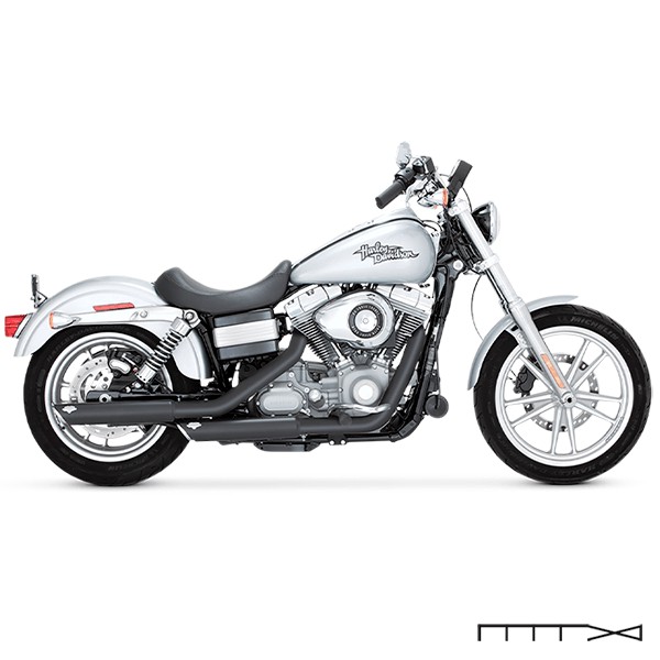 Ponteira 3´´ Vance & Hines Twin Slash - Preta - Dyna 1991 - 2017