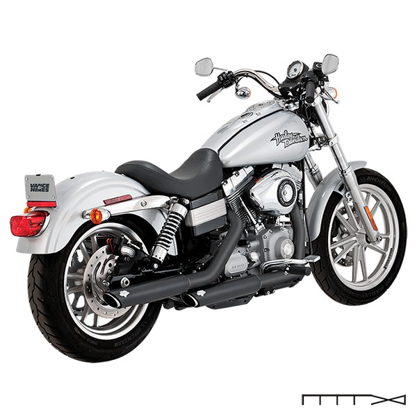 Ponteira 3´´ Vance & Hines Twin Slash - Preta - Dyna 1991 - 2017