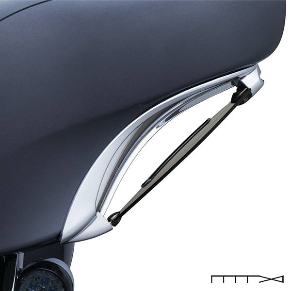 Defletores De Ar Sportfairings Para Harley Touring 2014-2021 - Ajustáveis 180° Preto