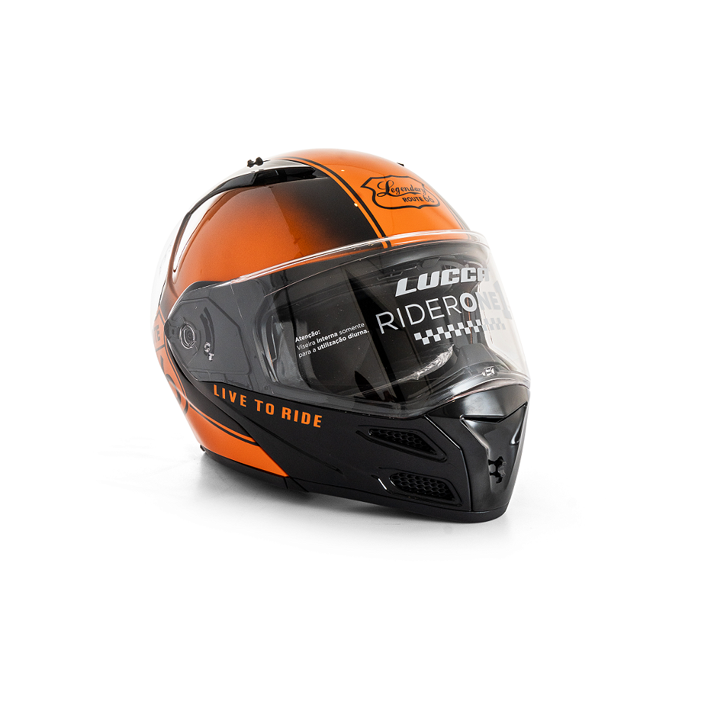 Capacete Escamoteável Lucca Mod. Rider One 1 - Customizado por MTX