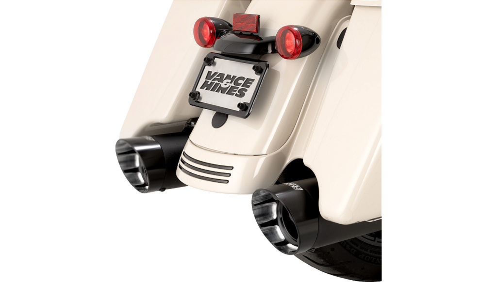 Ponteira Vance & Hines Razorback 450 Preta para Harley Touring M8