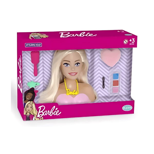 Busto da Barbie Styling Head Sparkle com Acessorios Up Brinquedos