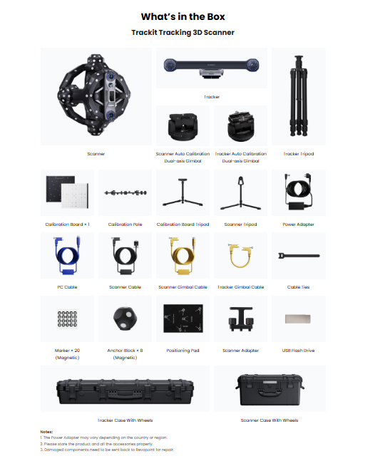 Setup completo do scanner 3D Revopoint TrackIT