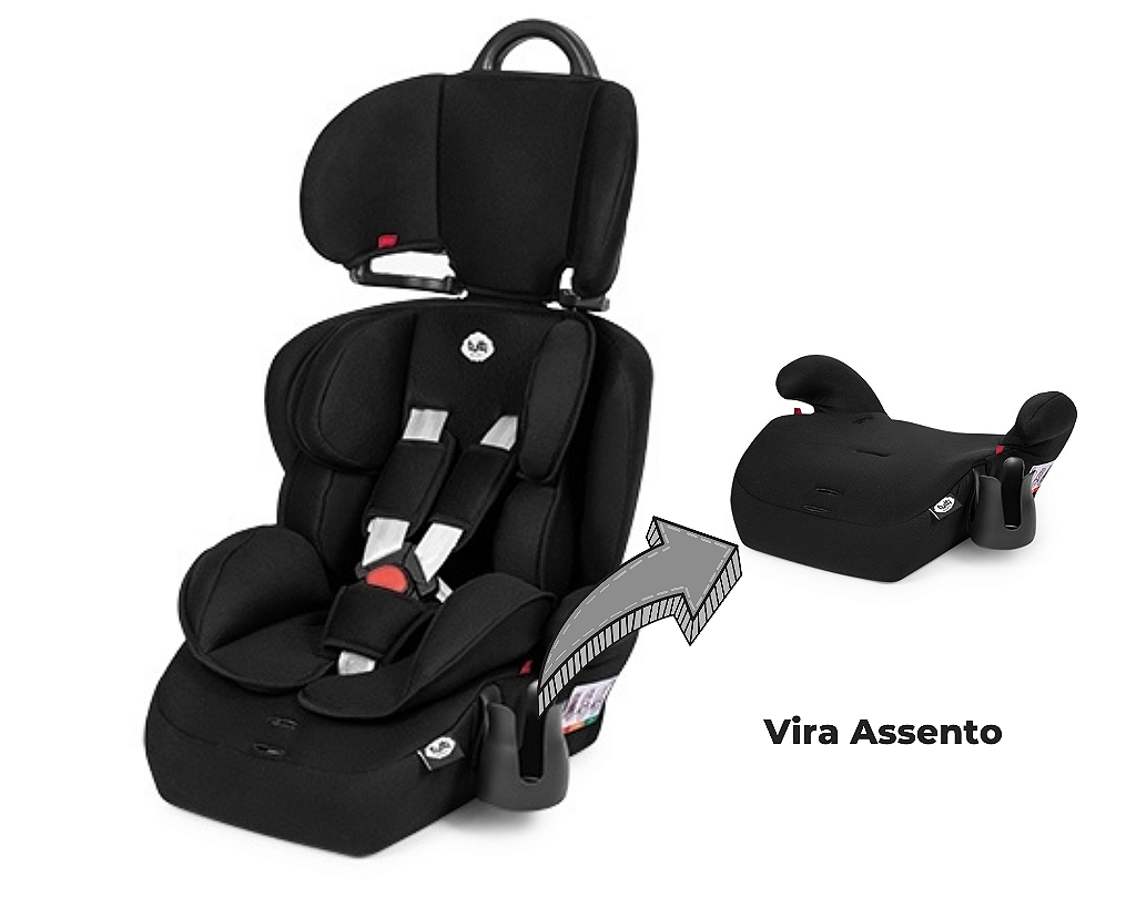 Cadeira Cadeirinha Assento Carro Infantil 9 a 36kg Versatti Tutti Baby  Preto - Uppistore