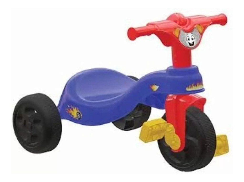 Triciclo Infantil Com Empurrador Motoca Passeio Vermelho