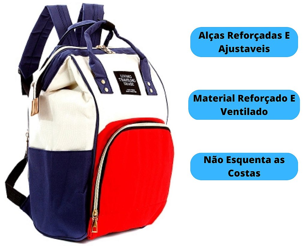 Mala Maternidade Bebê Bolsa Maternidade Bebê Mamãe Mamadeira Azul -  Uppistore