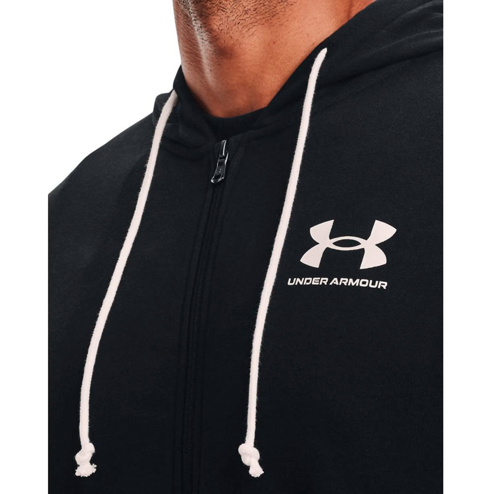 Jaqueta Under Armour Rival Terry Logo Crew Preto Masculino