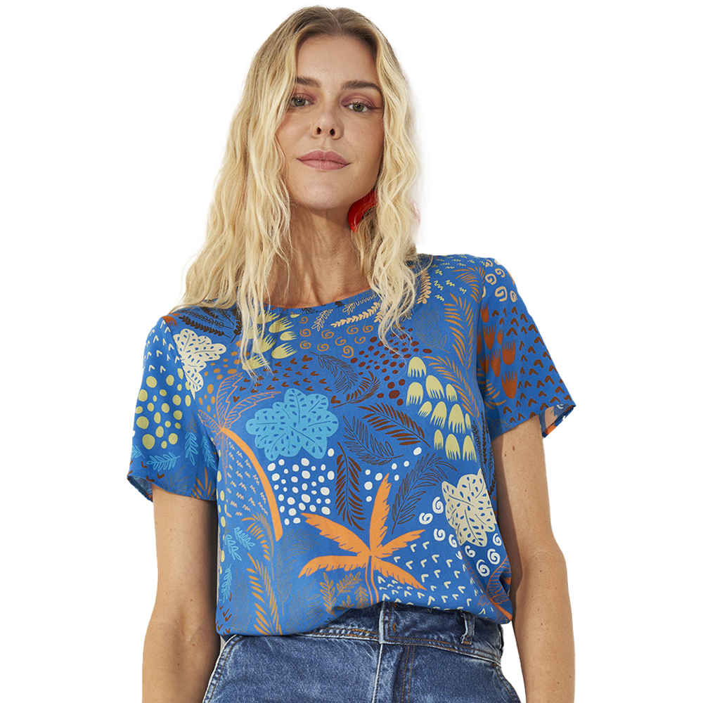 Viscose Estampada Blusa Colcci Estampada Colcci Blusa Feminina