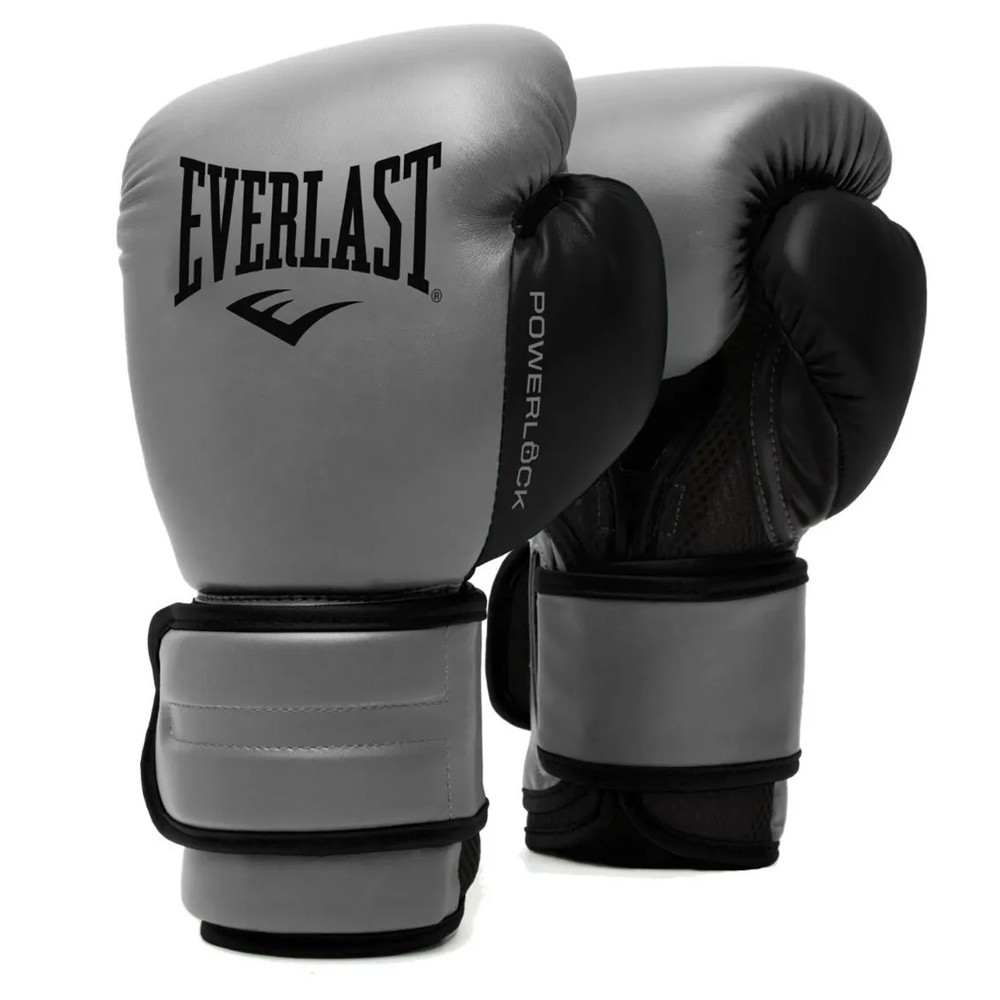 Luva de Boxe Everlast PowerLock Cinza - Attemporal Boutique