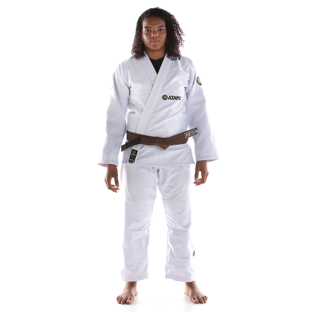 Kimono Jiu Jitsu Atama Trançado Classic Feminino Branco
