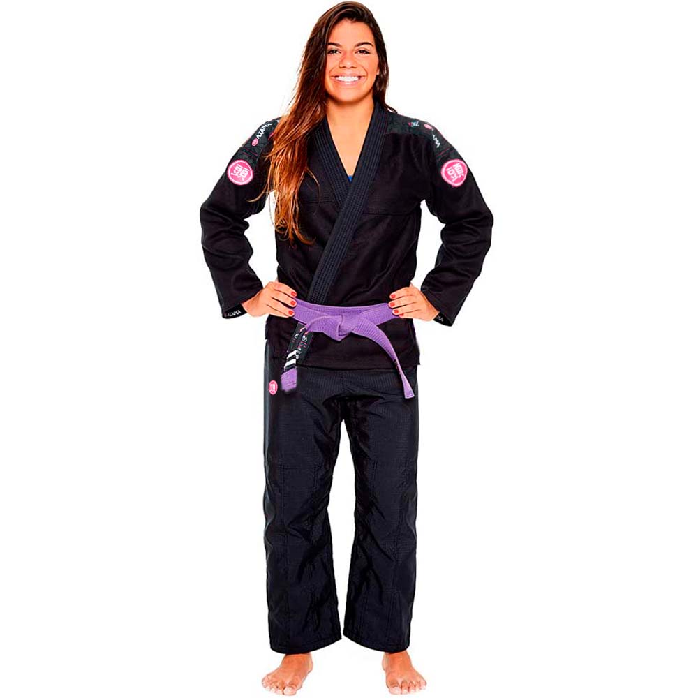 Kimono Jiu Jitsu Atama Ultra Light Preto Feminino Attemporal