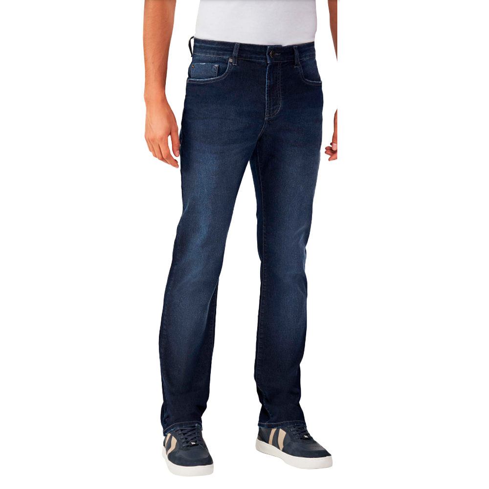 Calça Jeans Acostamento Regular IN23 Azul Escuro Masculino