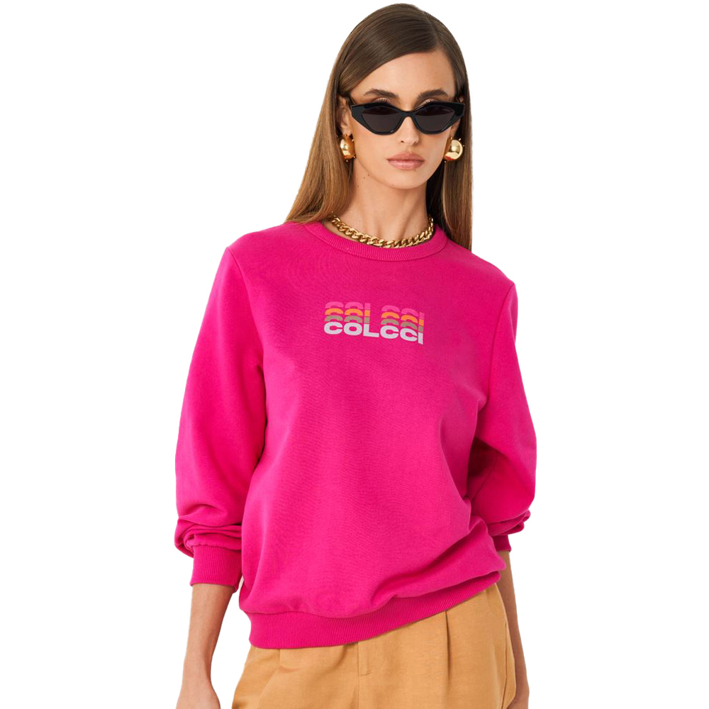 Moletom Colcci Logos P24 Rosa Feminino Attemporal Boutique