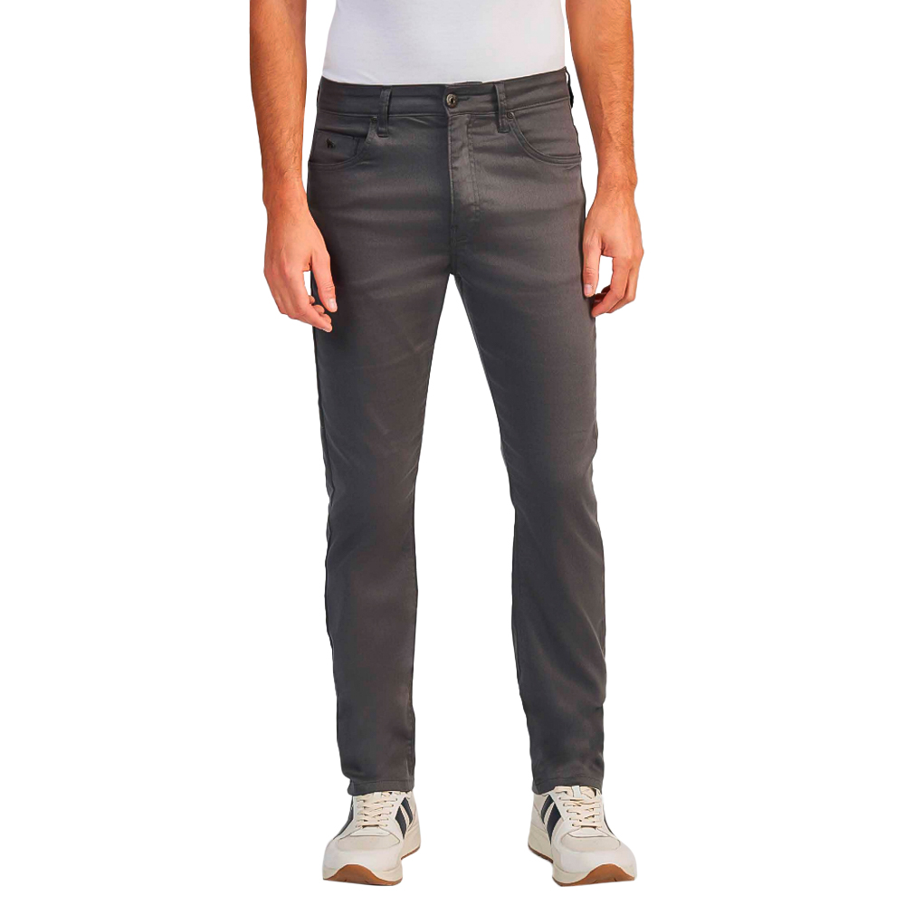 Calça Sarja Acostamento Regular Ou24 Cinza Masculino Attemporal