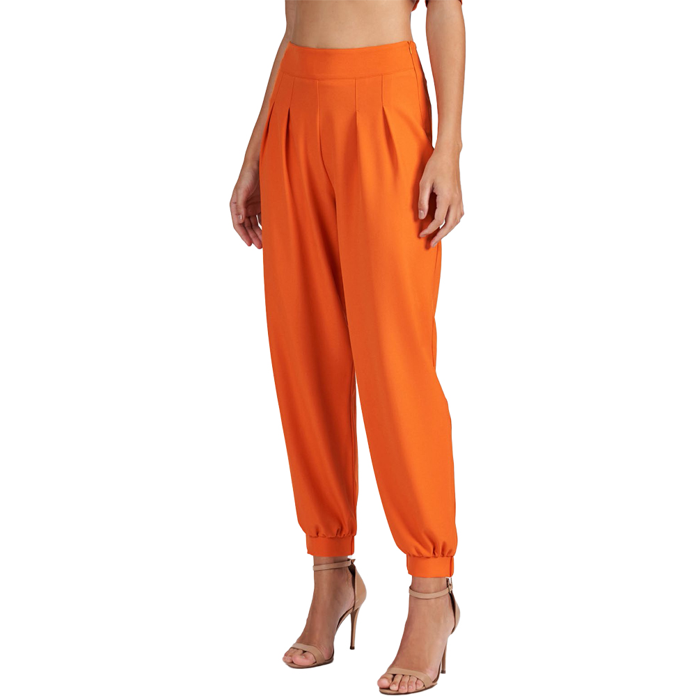 Calça Acostamento Fashion In24 Laranja Sunrise Feminino