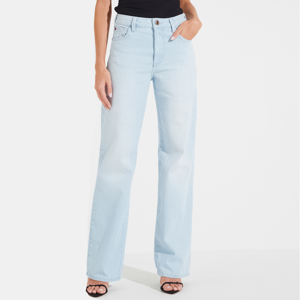 Calça Jeans Forum Raquel Wide Leg Ou25 Azul Feminino Attemporal
