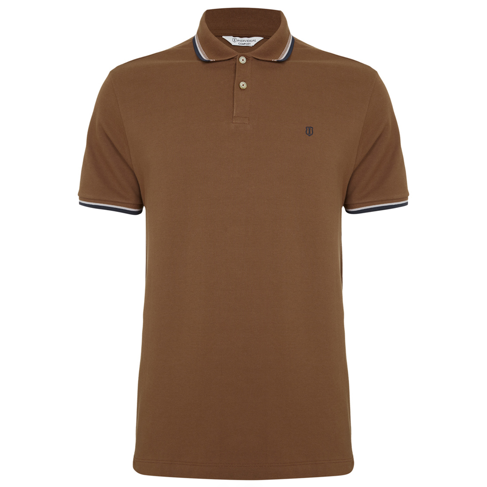 Camisa Polo Individual Piquet Frisos Pr26 Marrom Masculino