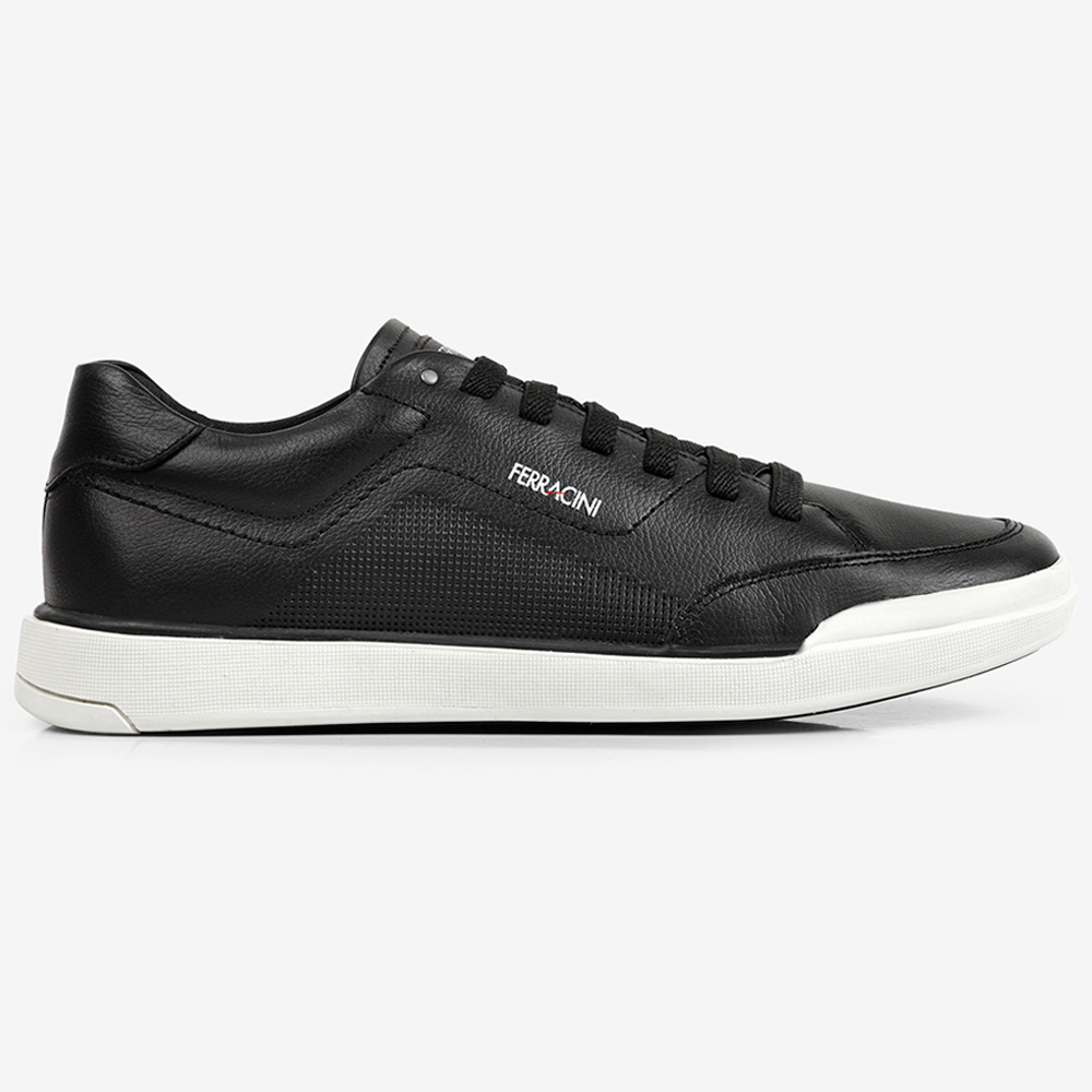 Sapatênis de Couro Ferracini Star 1064-617C Preto Masculino