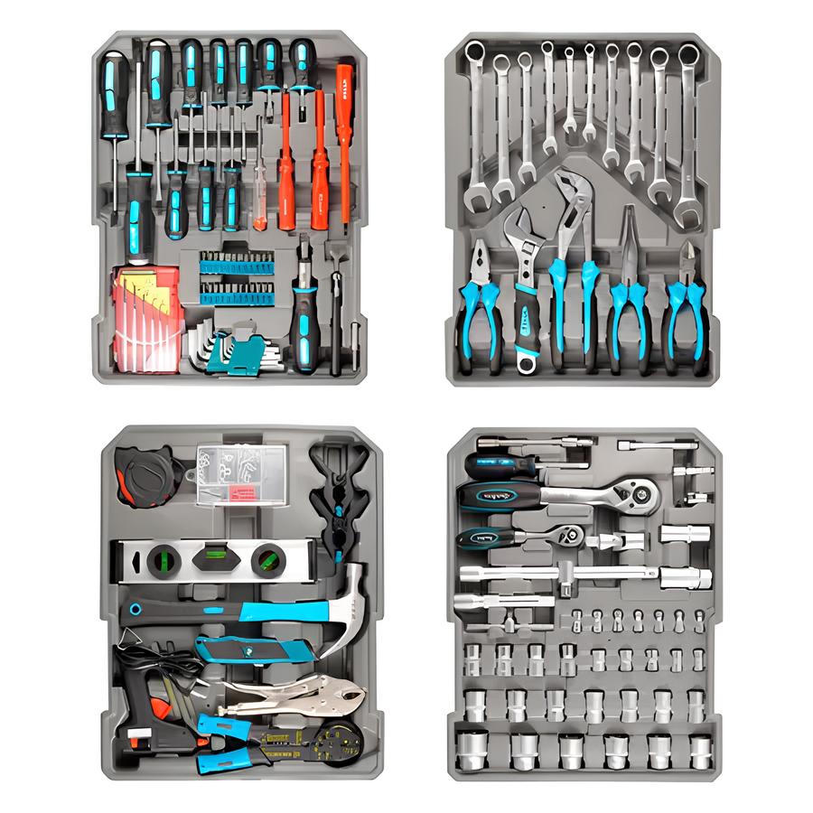 Kit Maleta Com Ferramentas EDA 186 Peças Completo Para Todo Uso