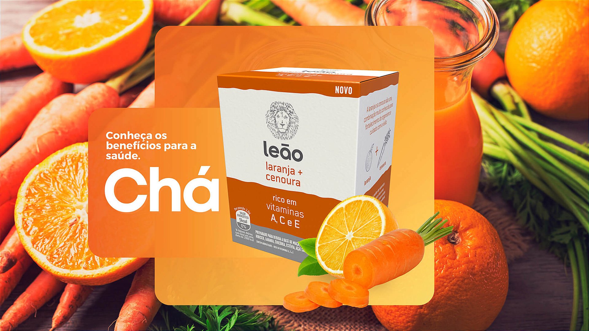 Benefícios Leão laranja + cenoura