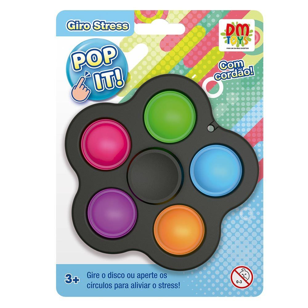 Fidget Toy Spinner Pop it Anti Estresse com Círculos DM Toys