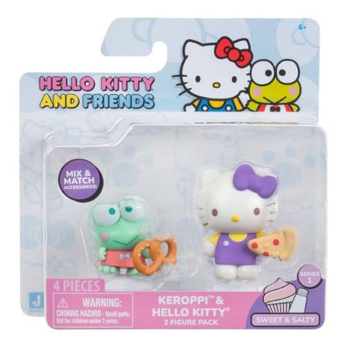 Boneca Keroppi e Hello Kitty - Miniatura Hello Kitty e Amigos