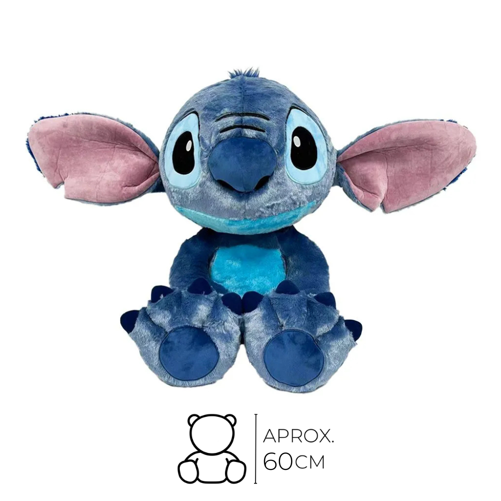 Stitch gigante 60cm: pelúcia oficial Disney Trends Brinquedos