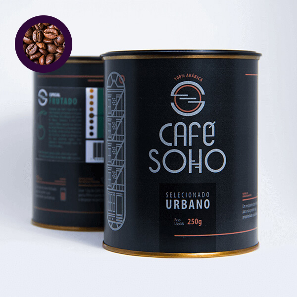 Café Soho Especial Frutado em Grão 250g em Lata - Café Soho