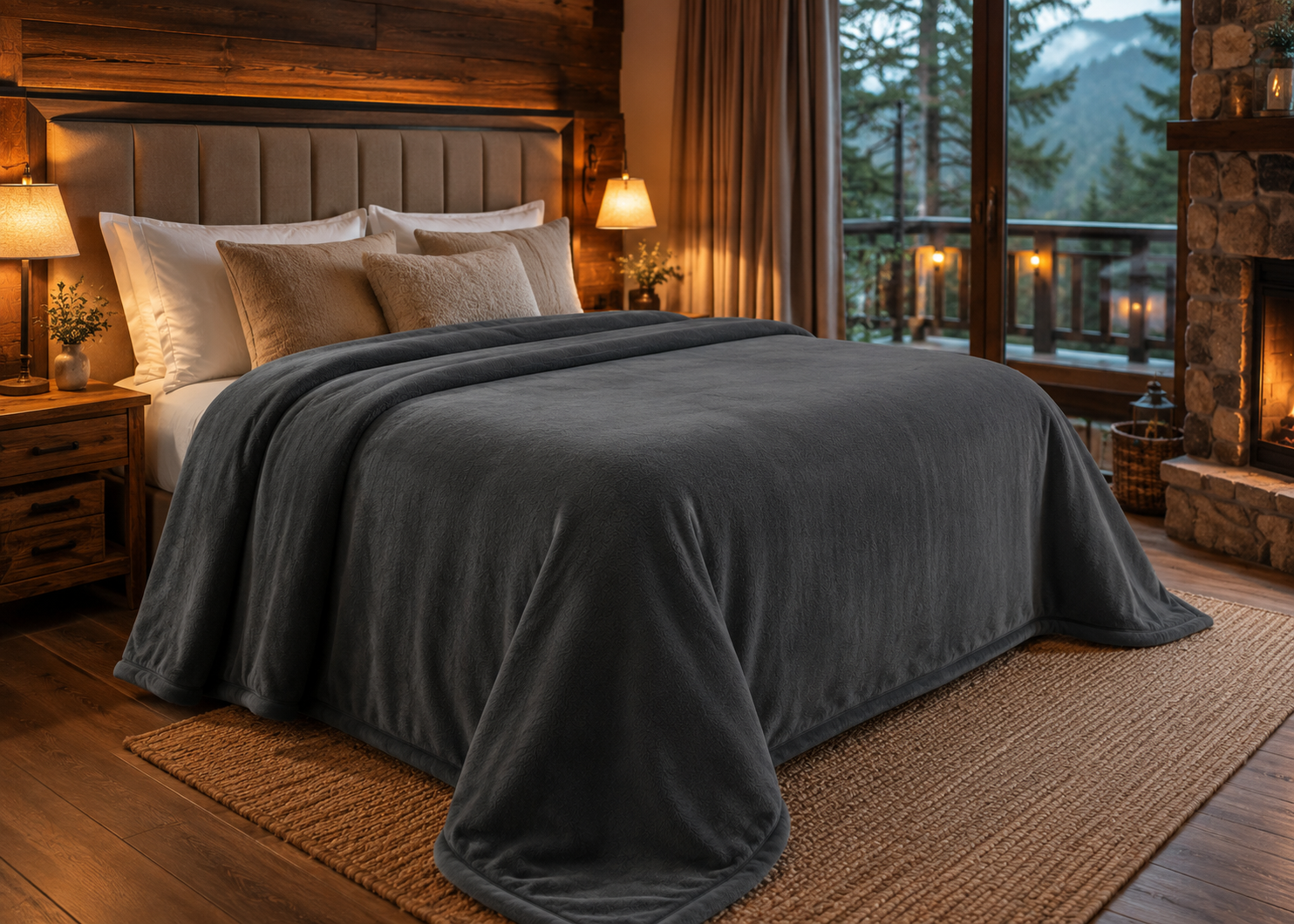 COBERTOR KING ESSENZA HOTEL FLANNEL 400G/M² CHUMBO PROFITEL
