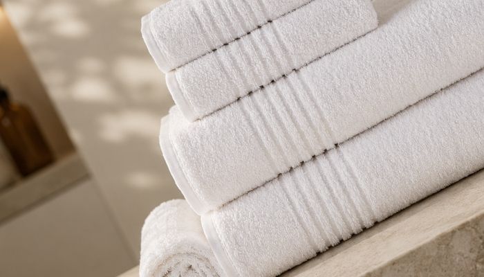 POR QUE ESCOLHER O JOGO DE BANHO HOTEL ATENAS 5 PEÇAS BEGE PROFITEL