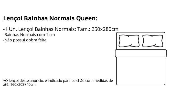 Características do Lençol Solteiro King Bainhas Normais Atenas: