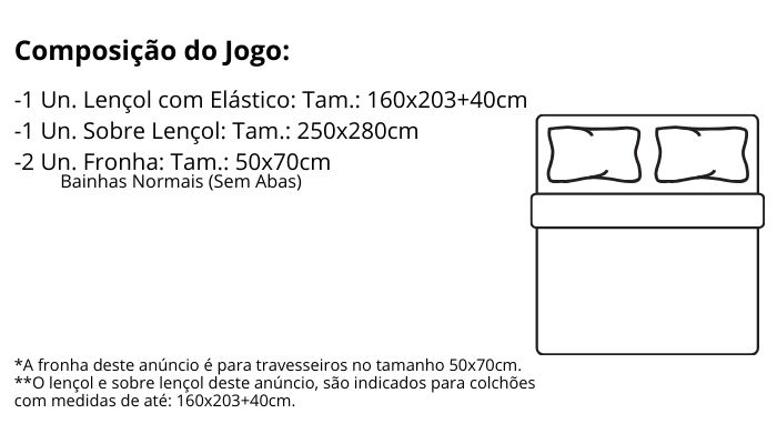 Características do Jogo de Cama Casal Atenas: