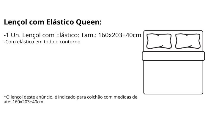 Características do Lençol King Bainhas Normais Atenas: