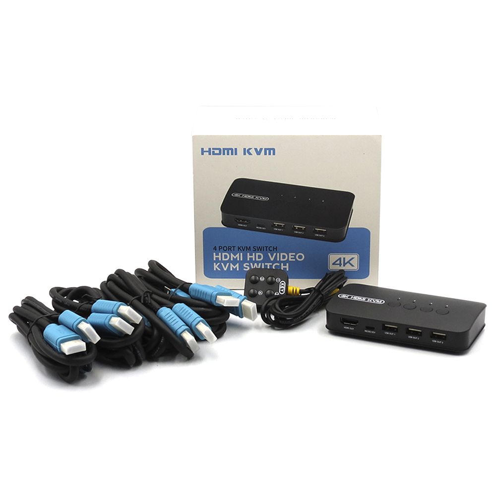 Switch Kvm HDMI 4k 4 Portas - Ion Cabos