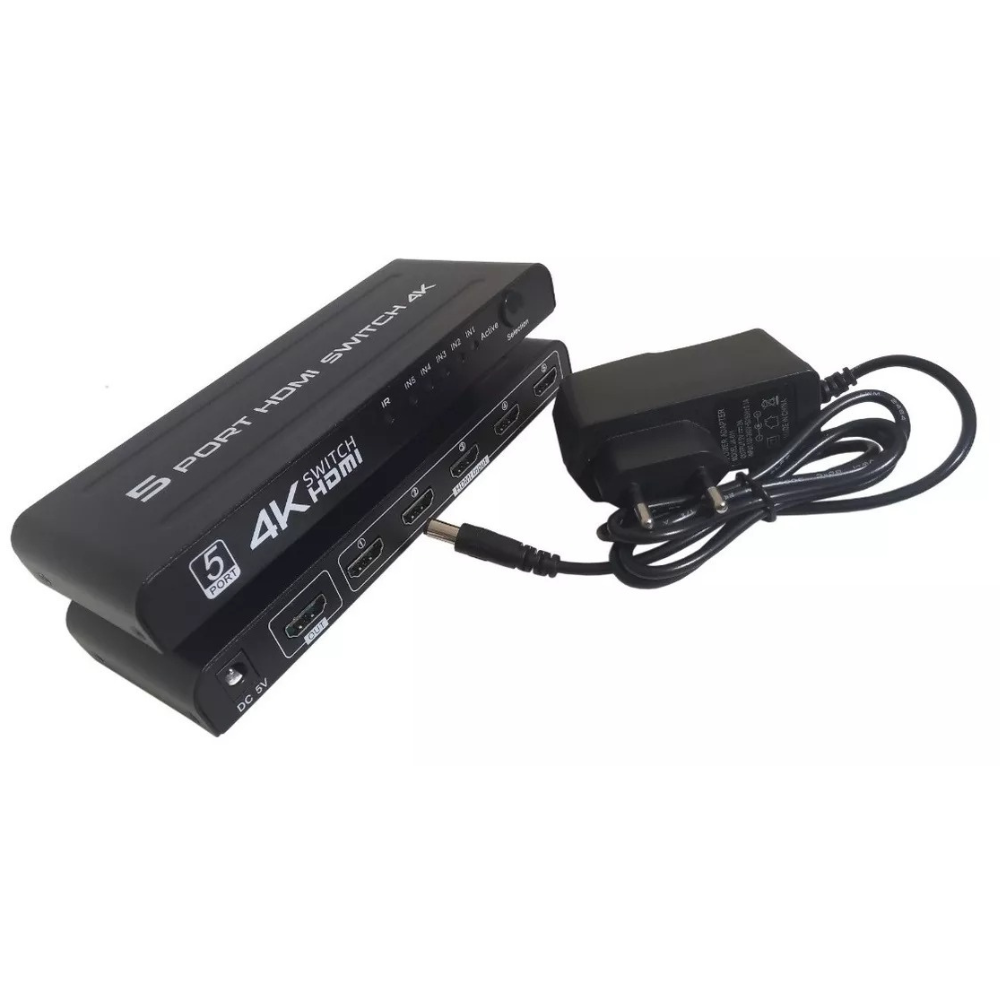 Switch HDMI 5x1 4K - Ion Cabos Switch HDMI 5x1 4K - Ion Cabos